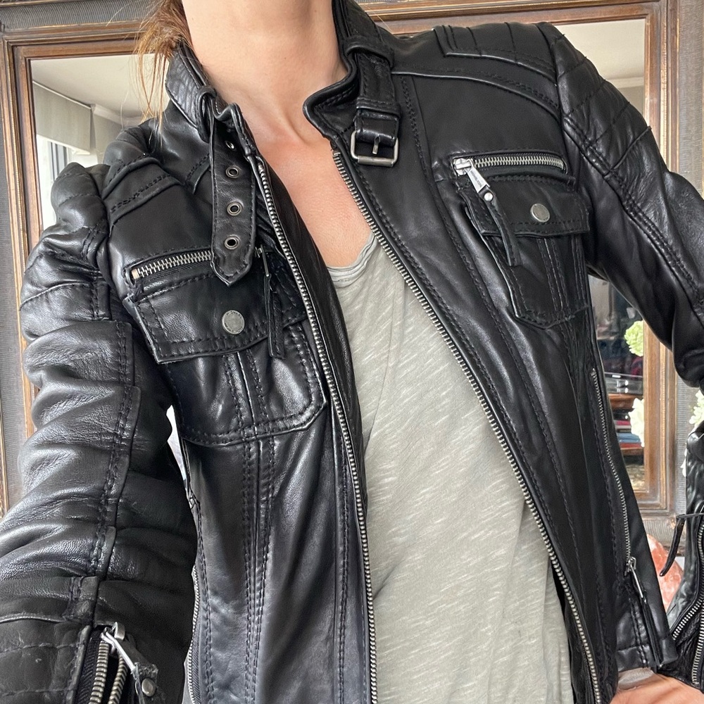 MICHAEL KORS Soft Leather Motorcycle Jacket
